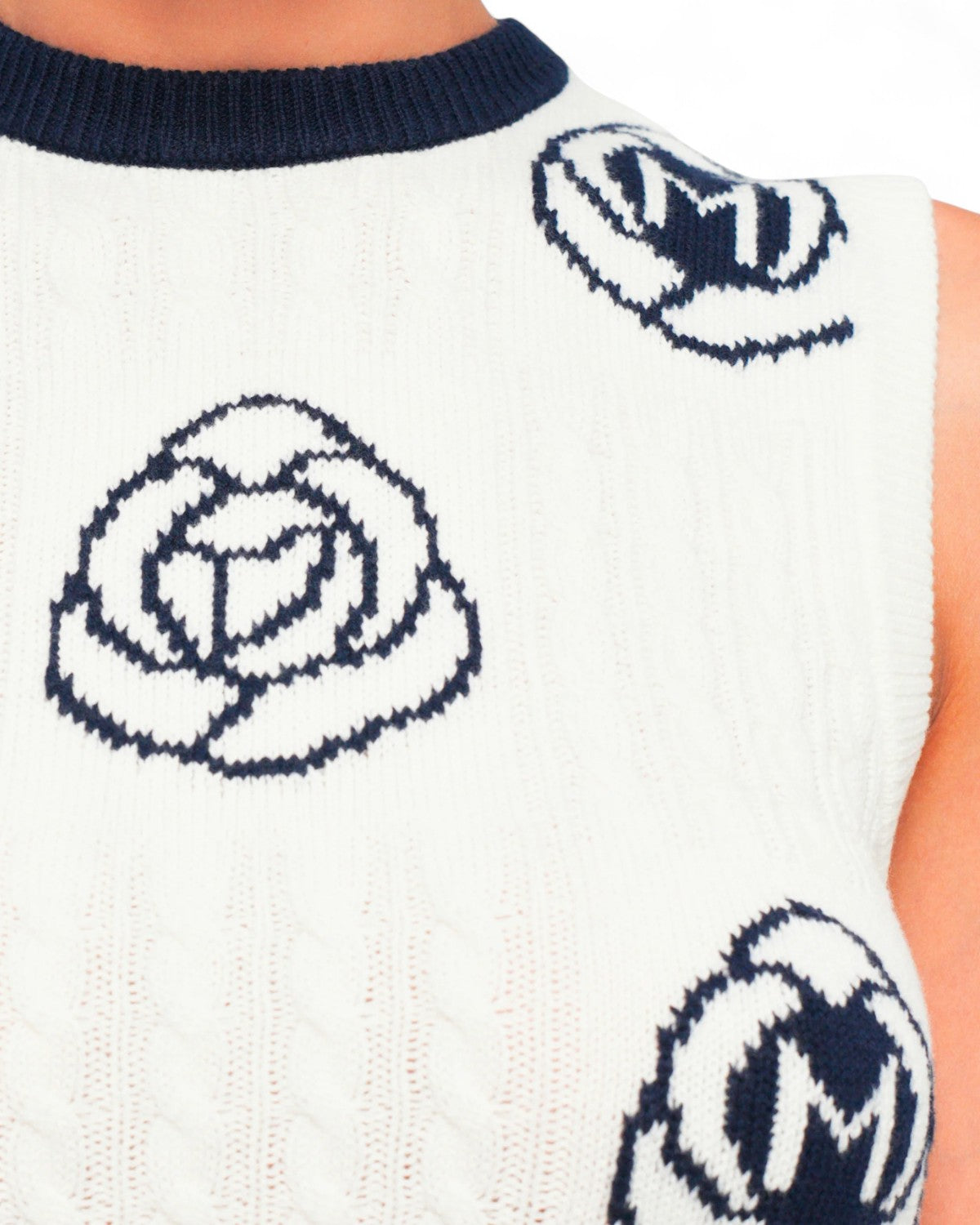 Smanicato Didimo in maglia di lana e cotone-Marella-Gilet-Vittorio Citro Boutique