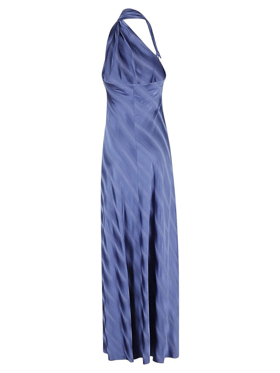 Abito lungo monospalla in viscosa jacquard-Abiti-Emporio Armani-Vittorio Citro Boutique