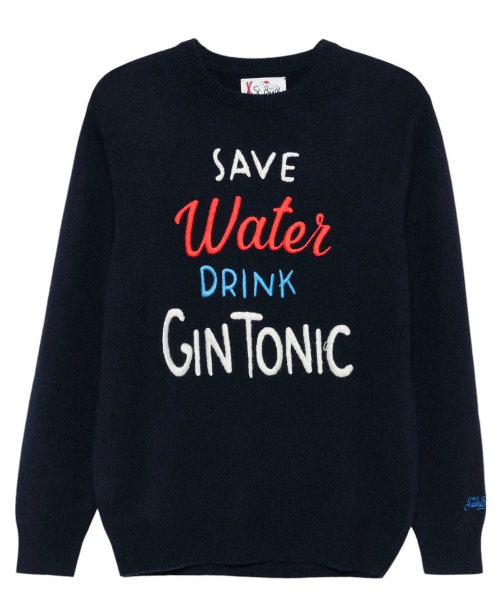Maglione Heron "Save Water Drink Gintonic"-Mc2 Saint Barth-Maglieria-Vittorio Citro Boutique