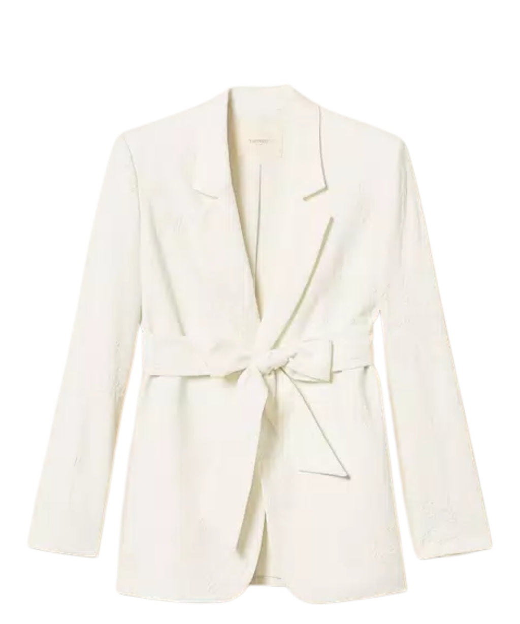 Veste Blazer Femme Twinset Brodée avec Ceinture