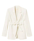 Veste Blazer Femme Twinset Brodée avec Ceinture