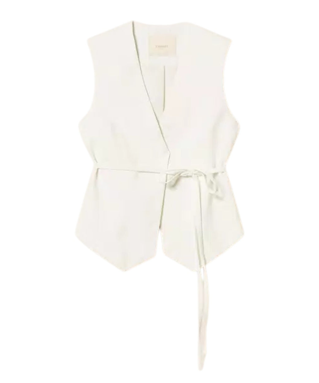 Gilet Femme Twinset Brodé avec Ceinture