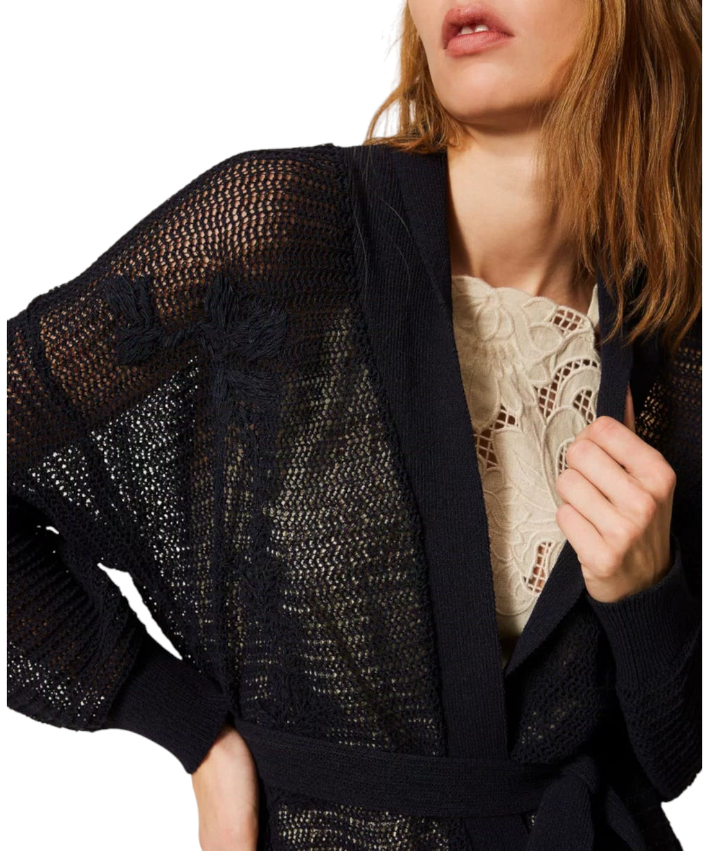 Cardigan Twinset avec ceinture