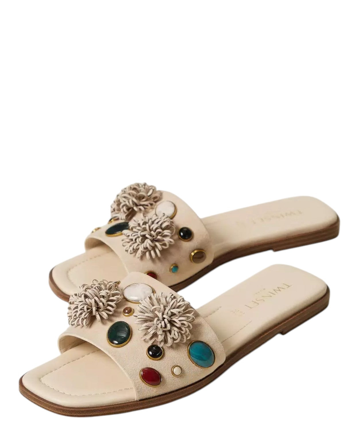 Sandales élégantes Twinset avec pierres appliquées