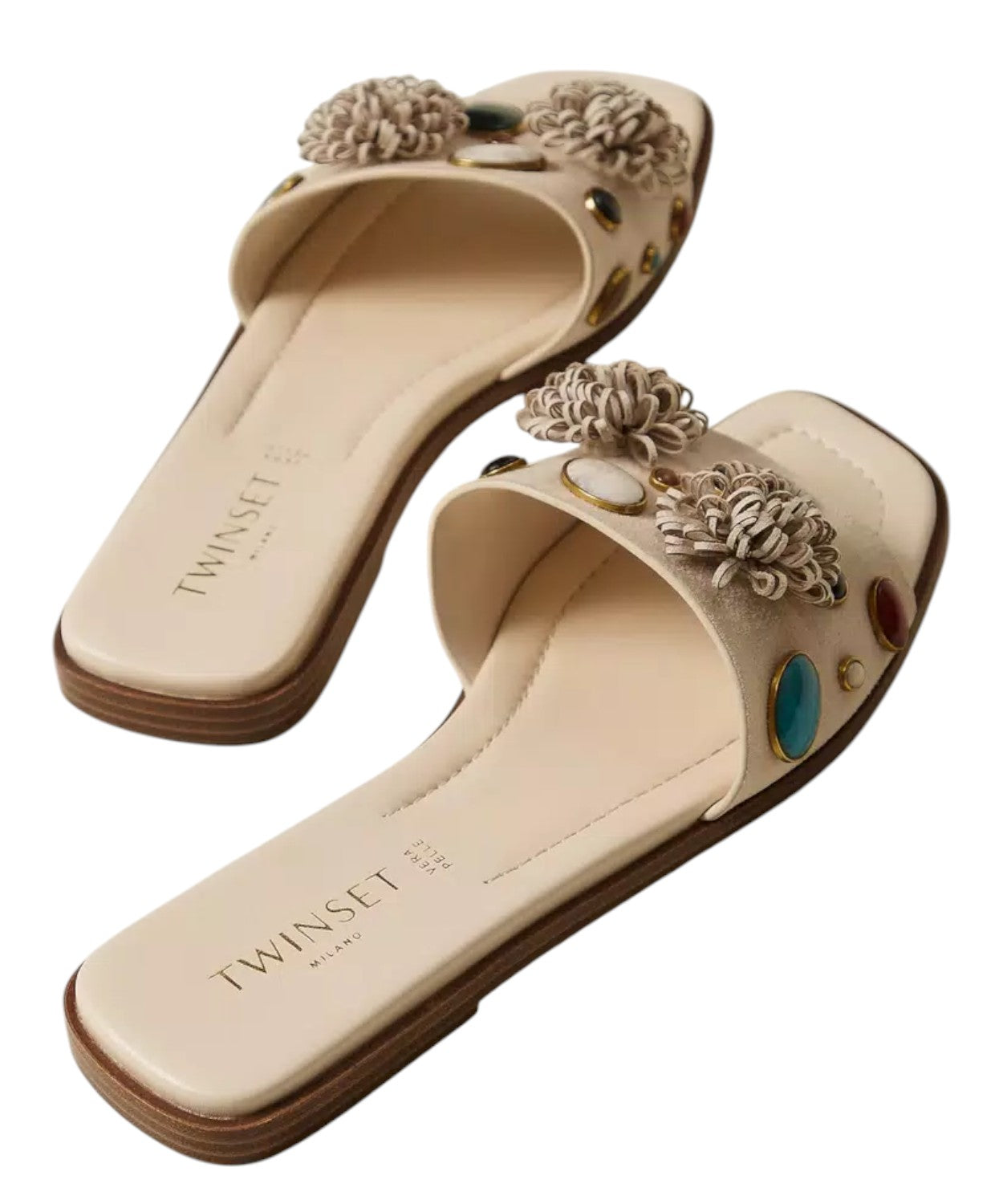 Sandales élégantes Twinset avec pierres appliquées