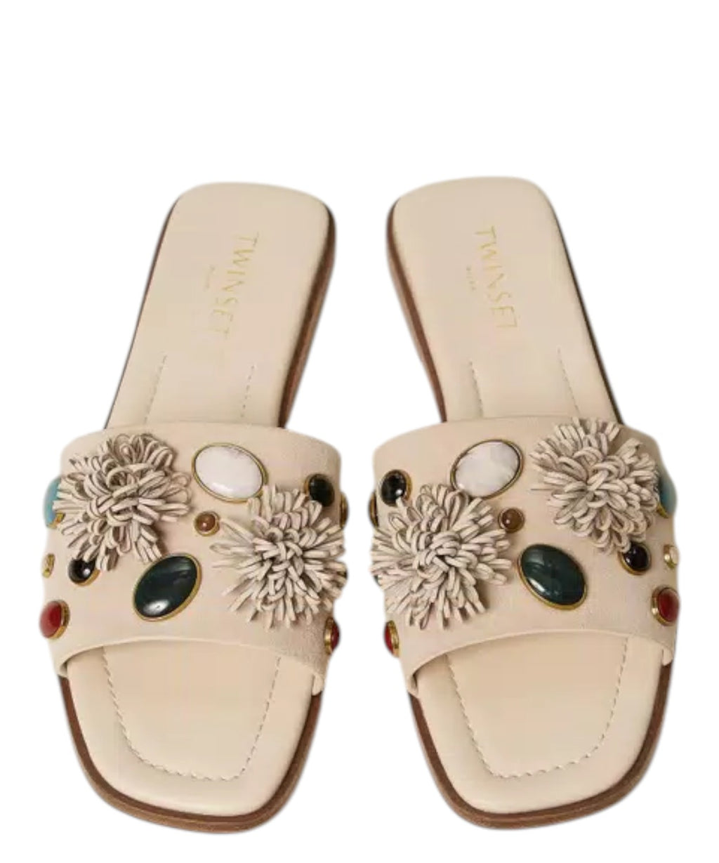 Sandales élégantes Twinset avec pierres appliquées