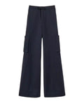 Pantalon cargo large en coton Lyocell et lin