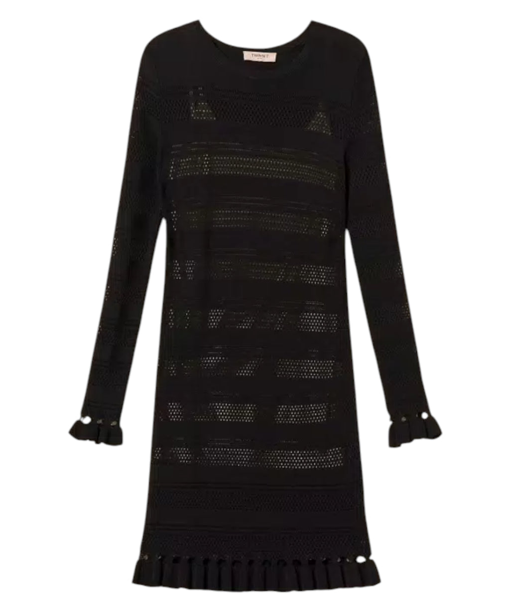 Robe courte en maille avec volants Twinset