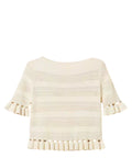 Pull Femme à Volants en Viscose Twinset