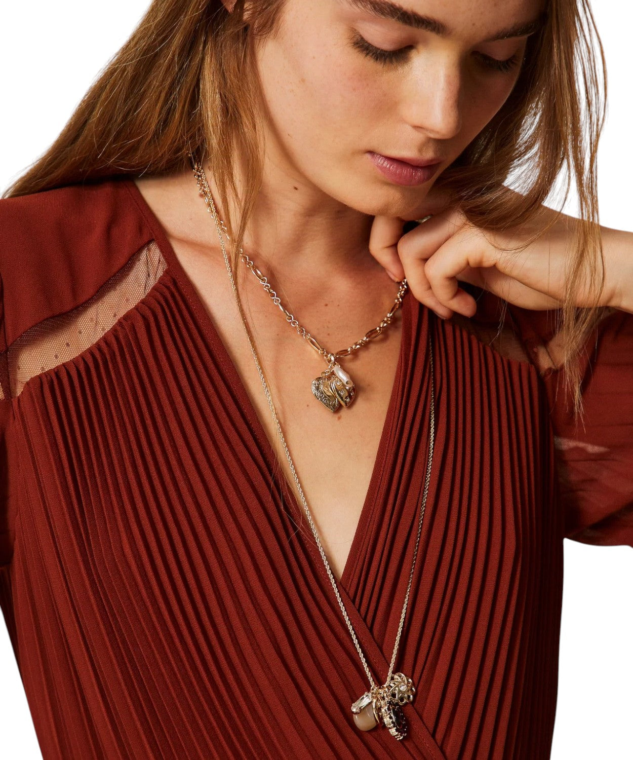 Set Collane Donna in Ottone con Cuori e Dettagli