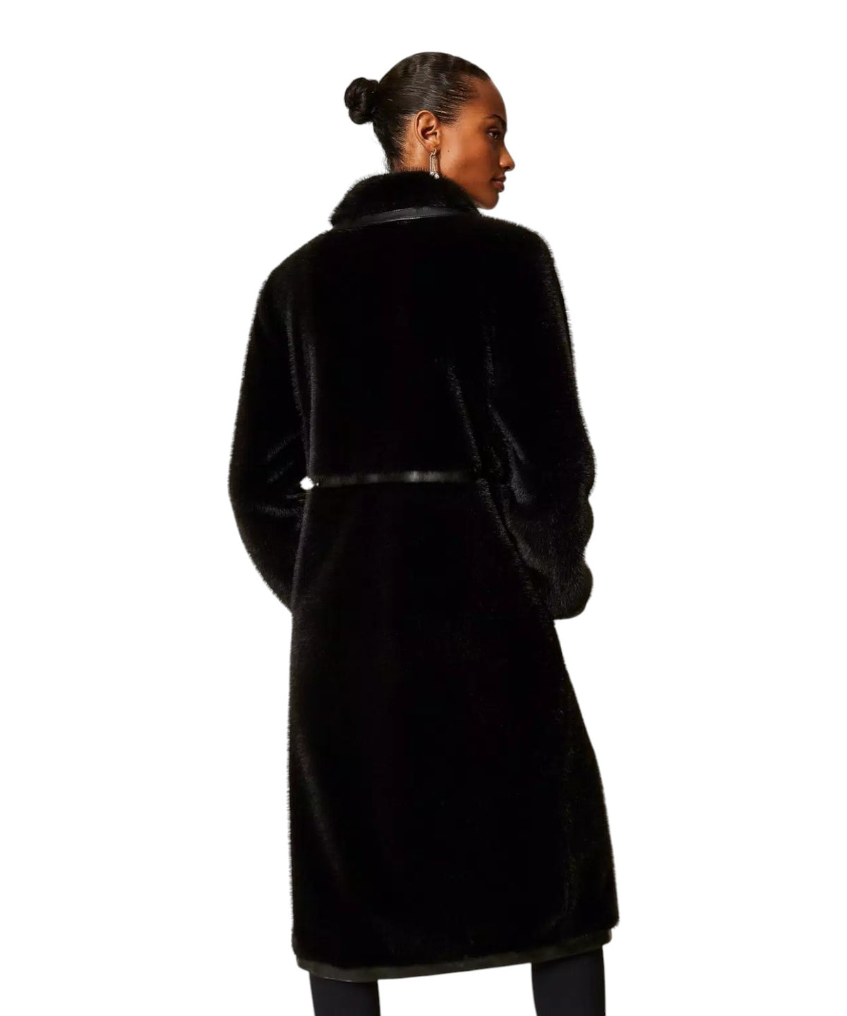Cappotto Donna in Faux Fur con Colletto