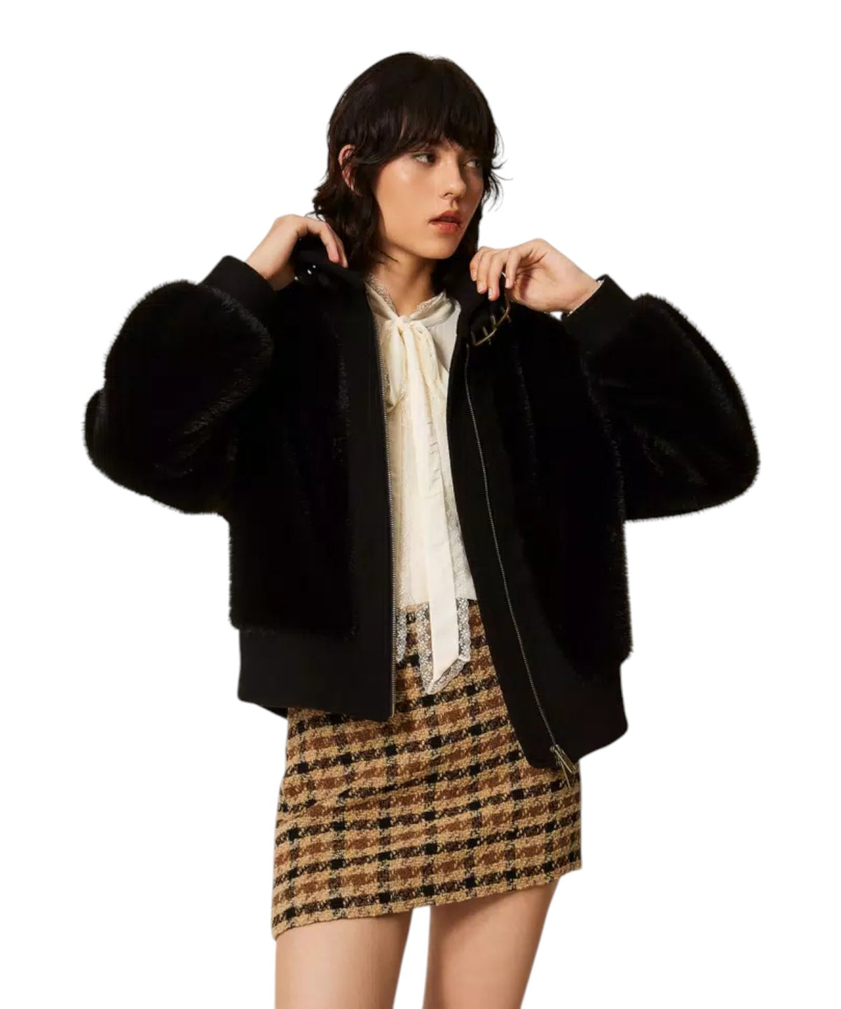 Bomber Donna in Faux Fur