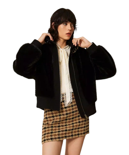 Bomber Donna in Faux Fur