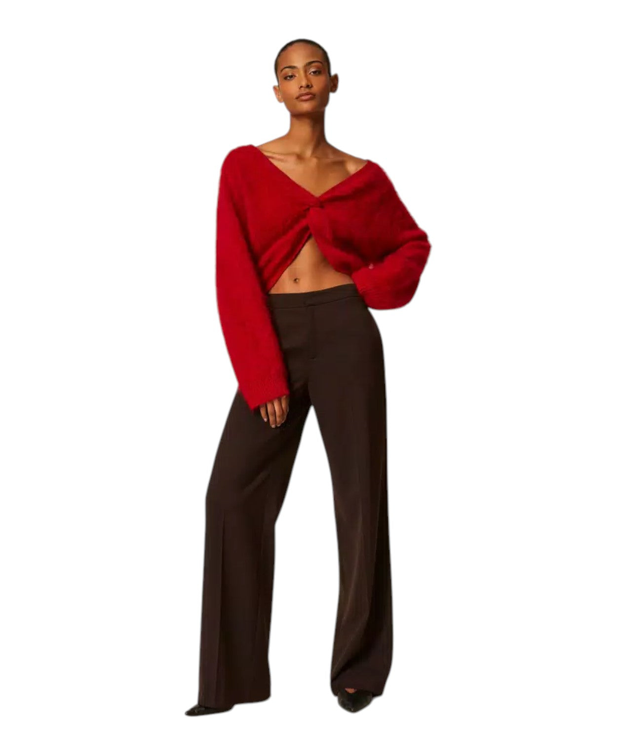 Twinset Pantaloni Donna Raso Opaco Lana e Viscosa