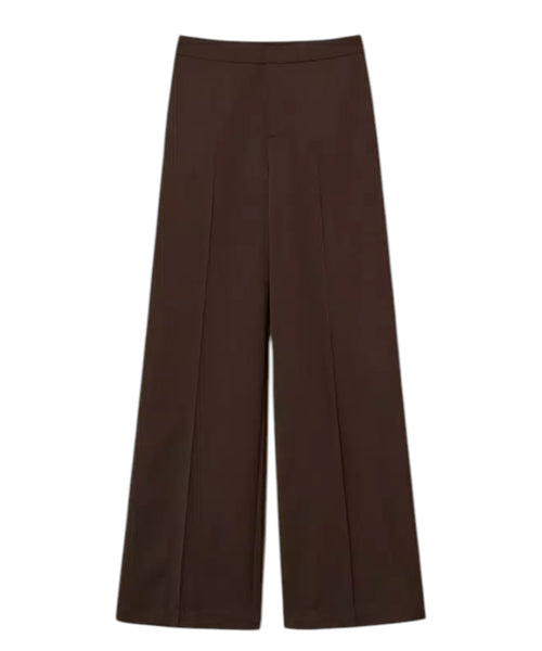 Twinset Pantaloni Donna Raso Opaco Lana e Viscosa