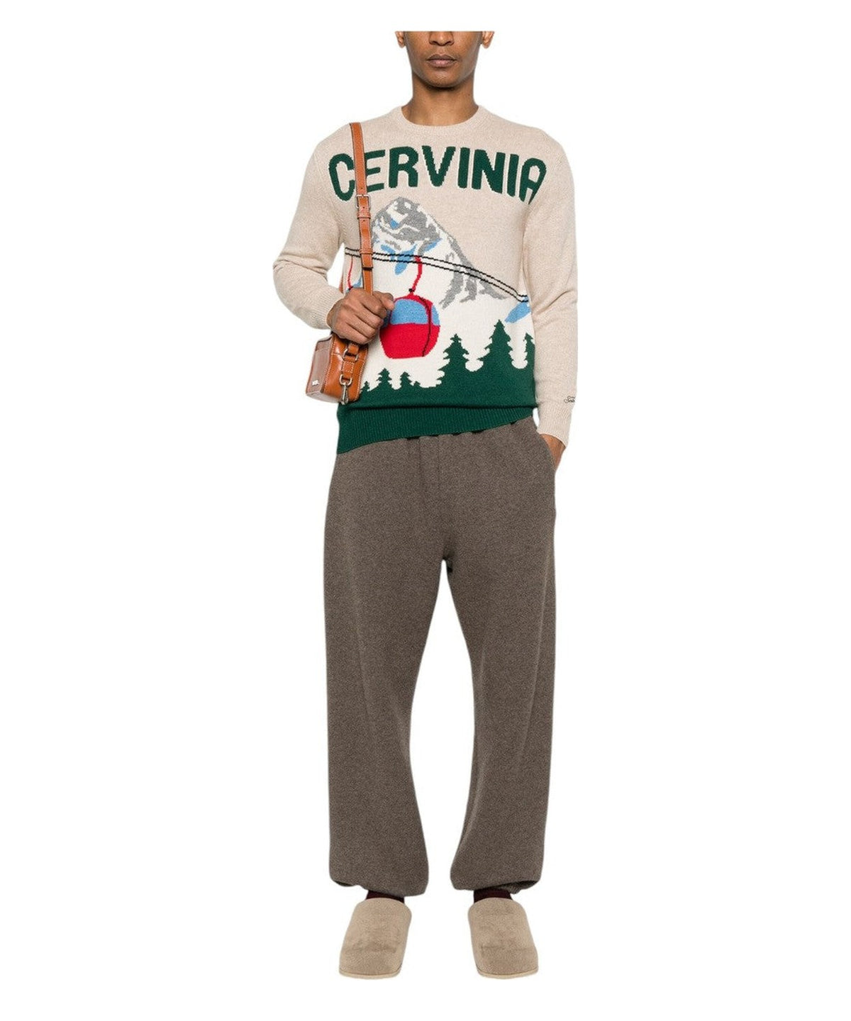Maglione Heron Postcard Cervinia Beige-Mc2 Saint Barth-Maglieria-Vittorio Citro Boutique