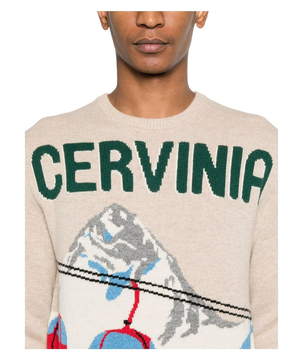 Maglione Heron Postcard Cervinia Beige-Mc2 Saint Barth-Maglieria-Vittorio Citro Boutique
