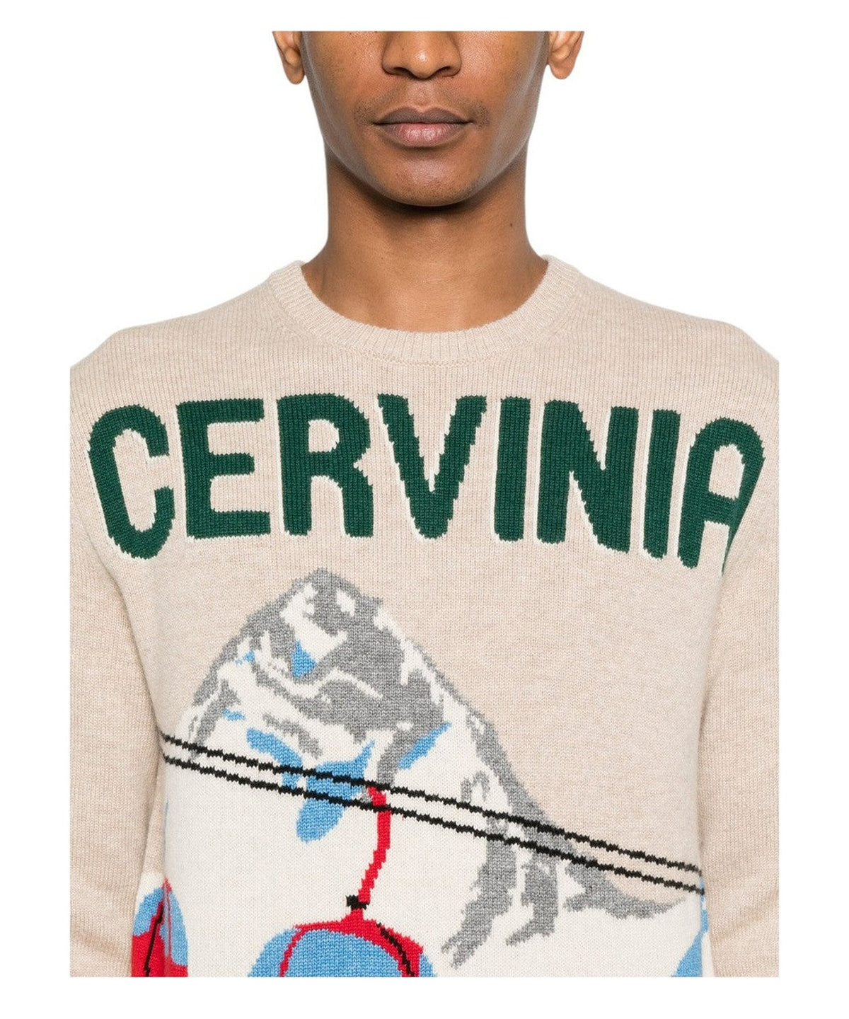 Maglione Heron Postcard Cervinia Beige-Mc2 Saint Barth-Maglieria-Vittorio Citro Boutique