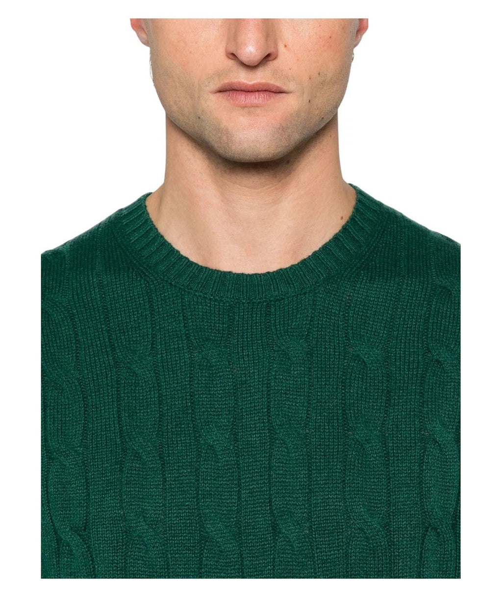 Maglione Girocollo Regent in Misto Cashmere Verde-Mc2 Saint Barth-Maglieria-Vittorio Citro Boutique