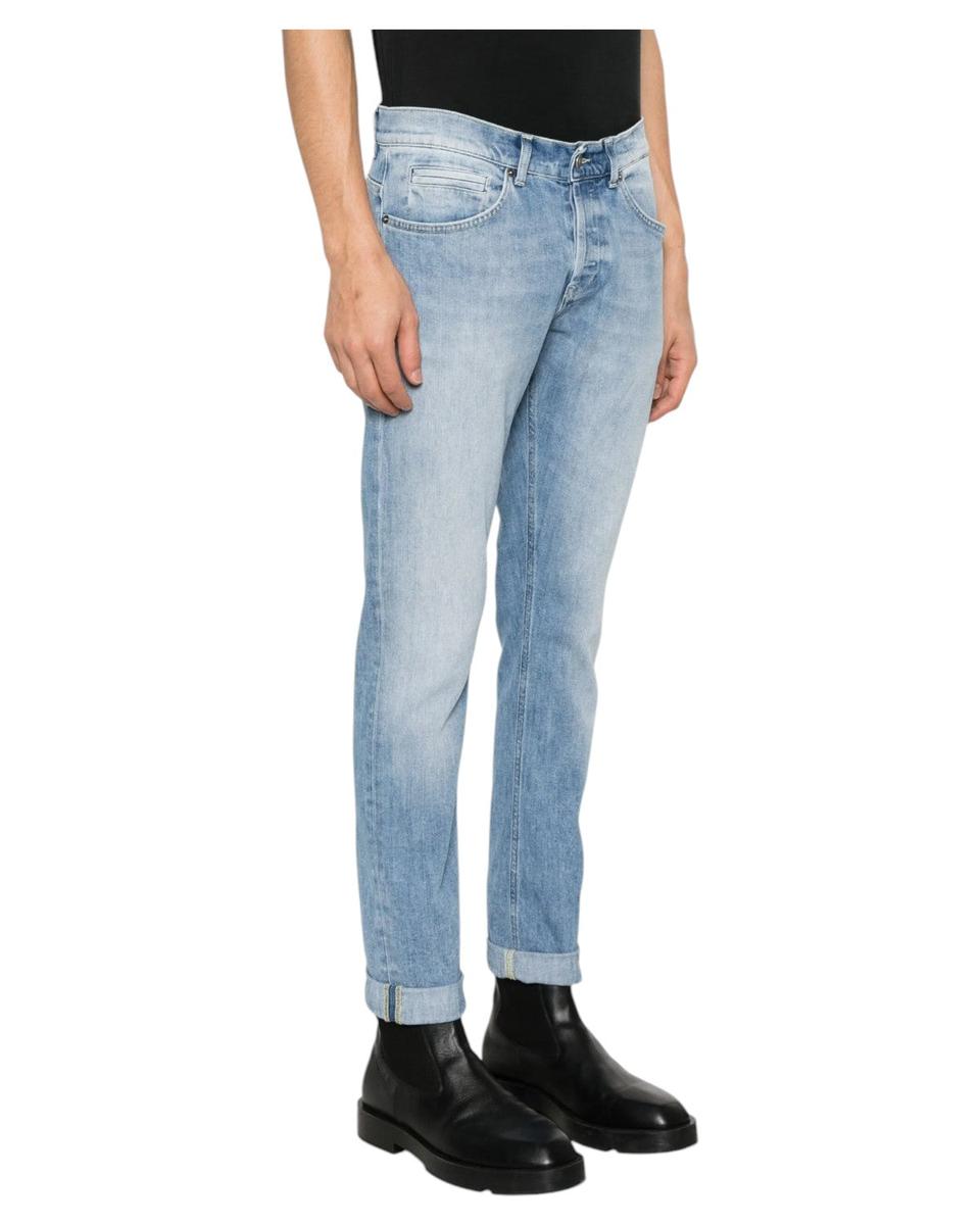 Jeans George con Gamba Affusolata e Stampa Logo sul Retro-Dondup-Jeans-Vittorio Citro Boutique