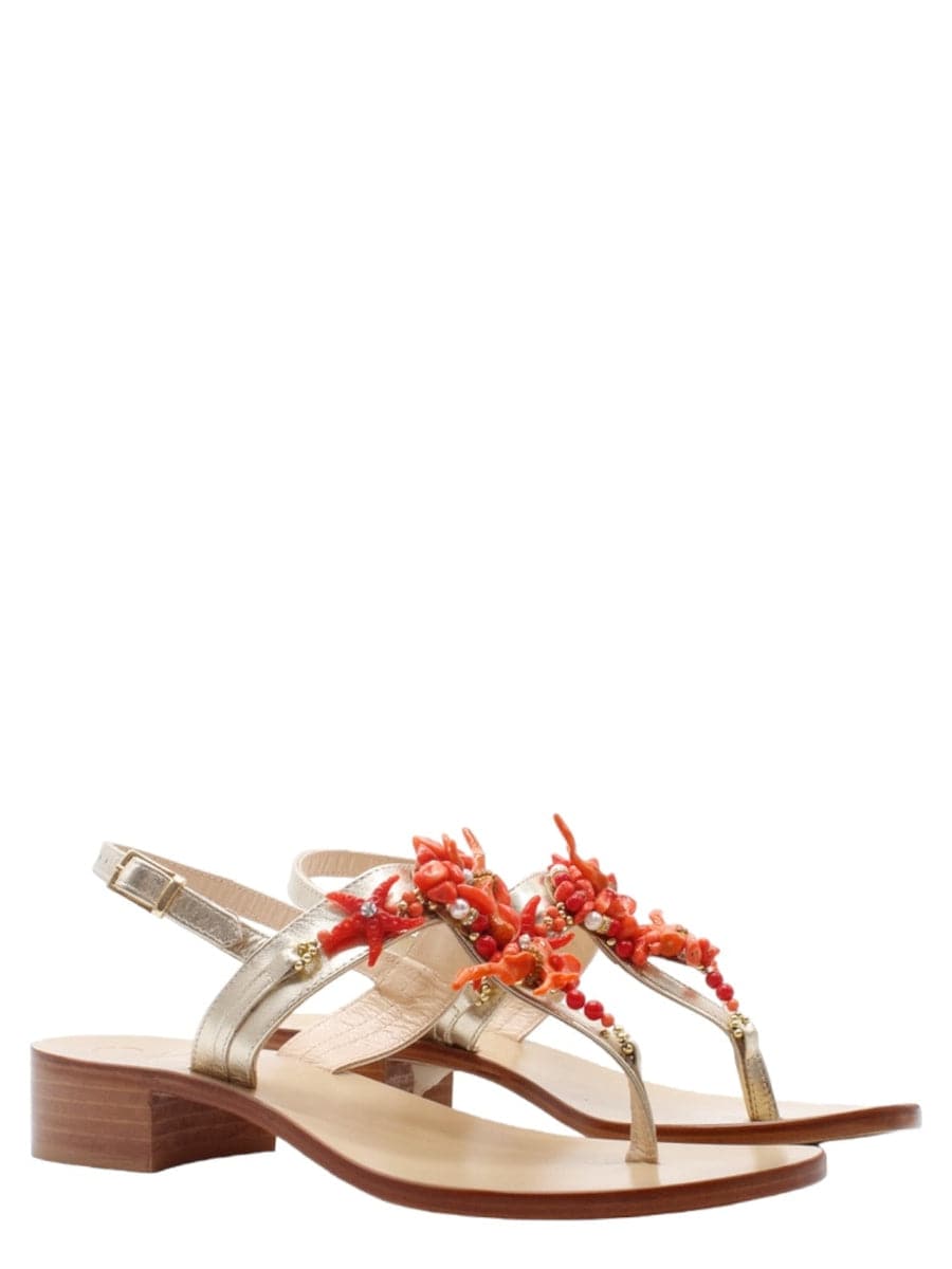 Infradito capri corallo-Sandali-Capri Vittorio Citro-Vittorio Citro Boutique