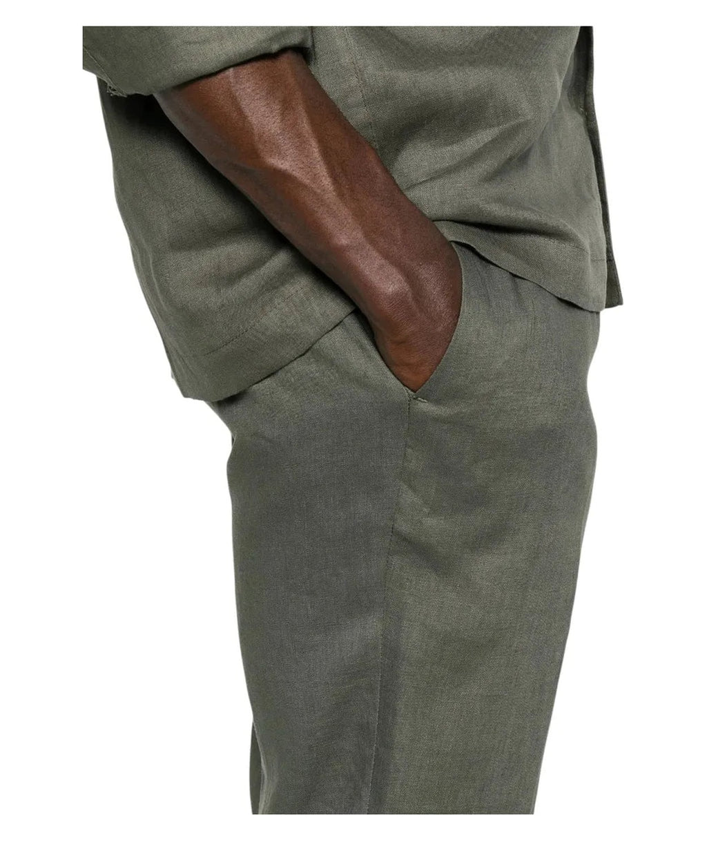 Pantaloni Denny in Lino Made in Italy-Michael Coal-Pantaloni-Vittorio Citro Boutique