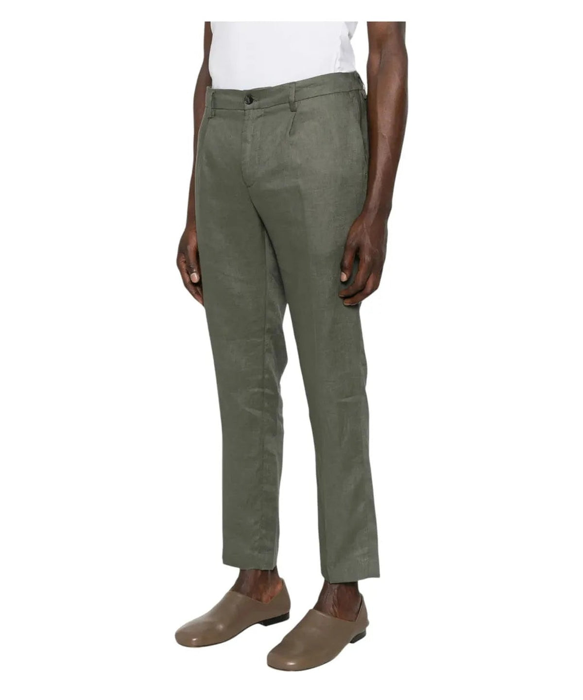 Pantaloni Denny in Lino Made in Italy-Michael Coal-Pantaloni-Vittorio Citro Boutique
