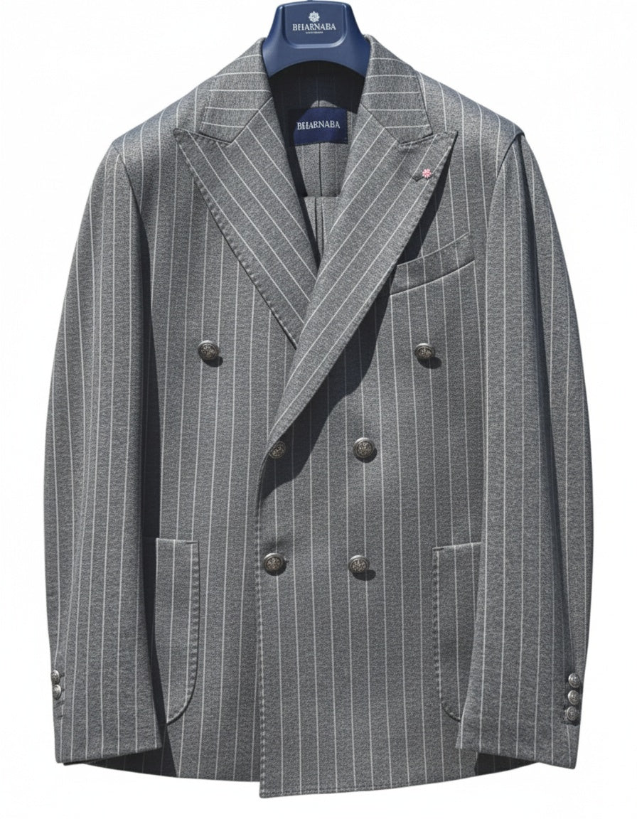 Abito Doppiopetto Gessato Aomori-Giacche-BHARNABA-Vittorio Citro Boutique