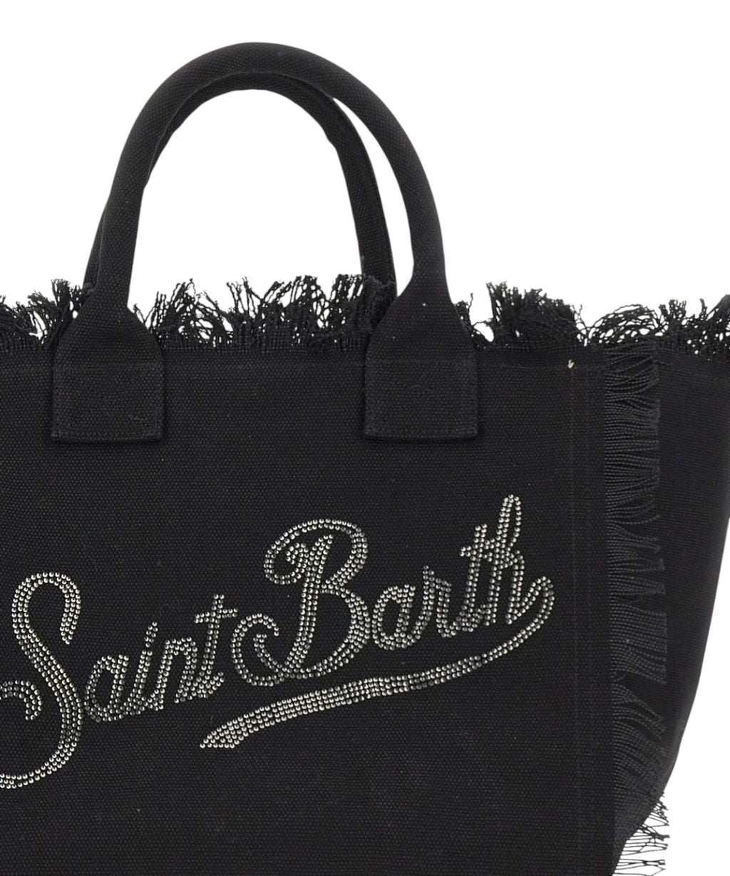 MC2 Saint Barth Sac Vanity en toile avec logo strass