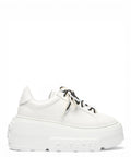 Baskets Casadei Nexus en cuir avec semelle compensée et lacets contrastants