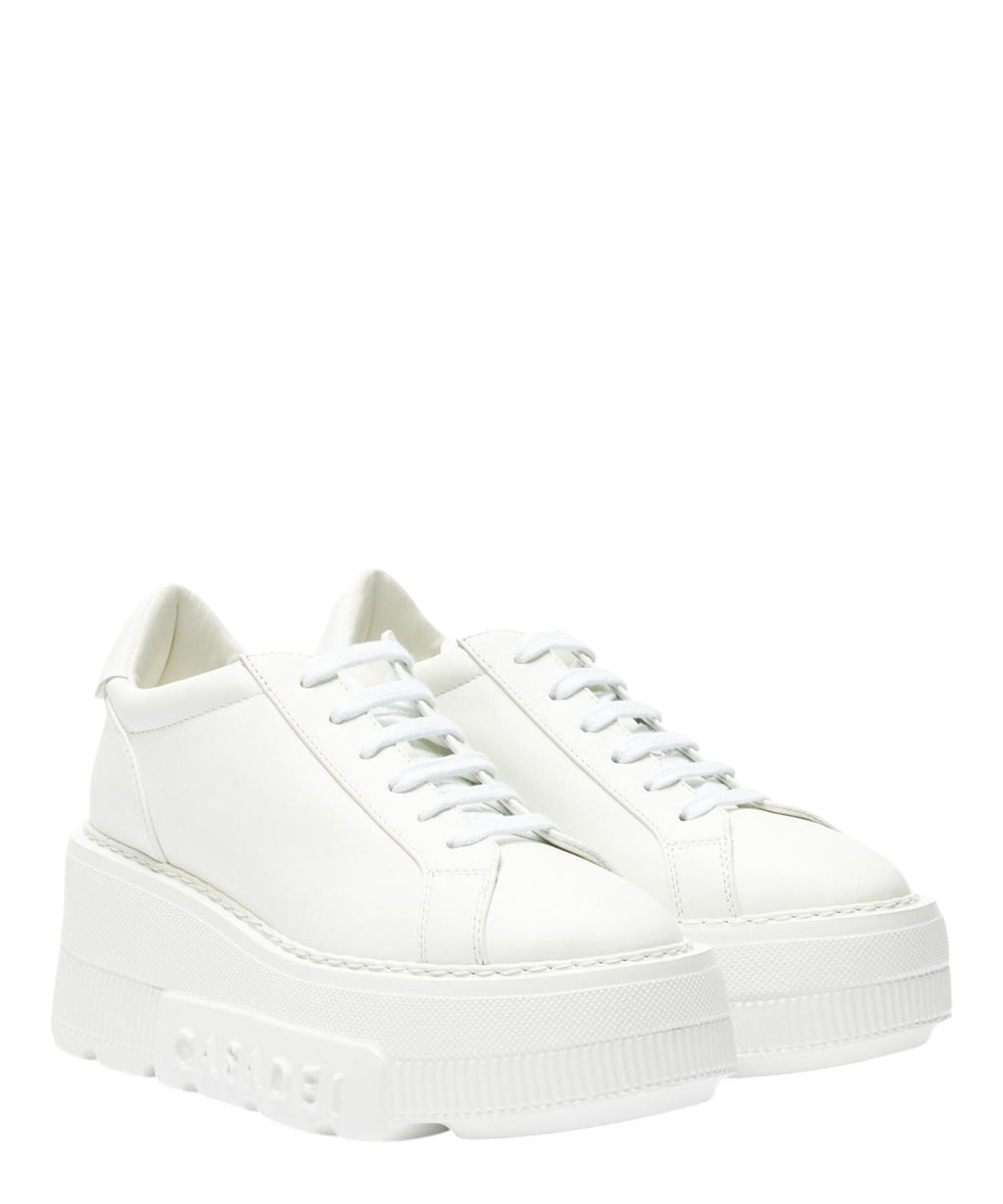 Sneakers Casadei Nexus in Pelle Bianca