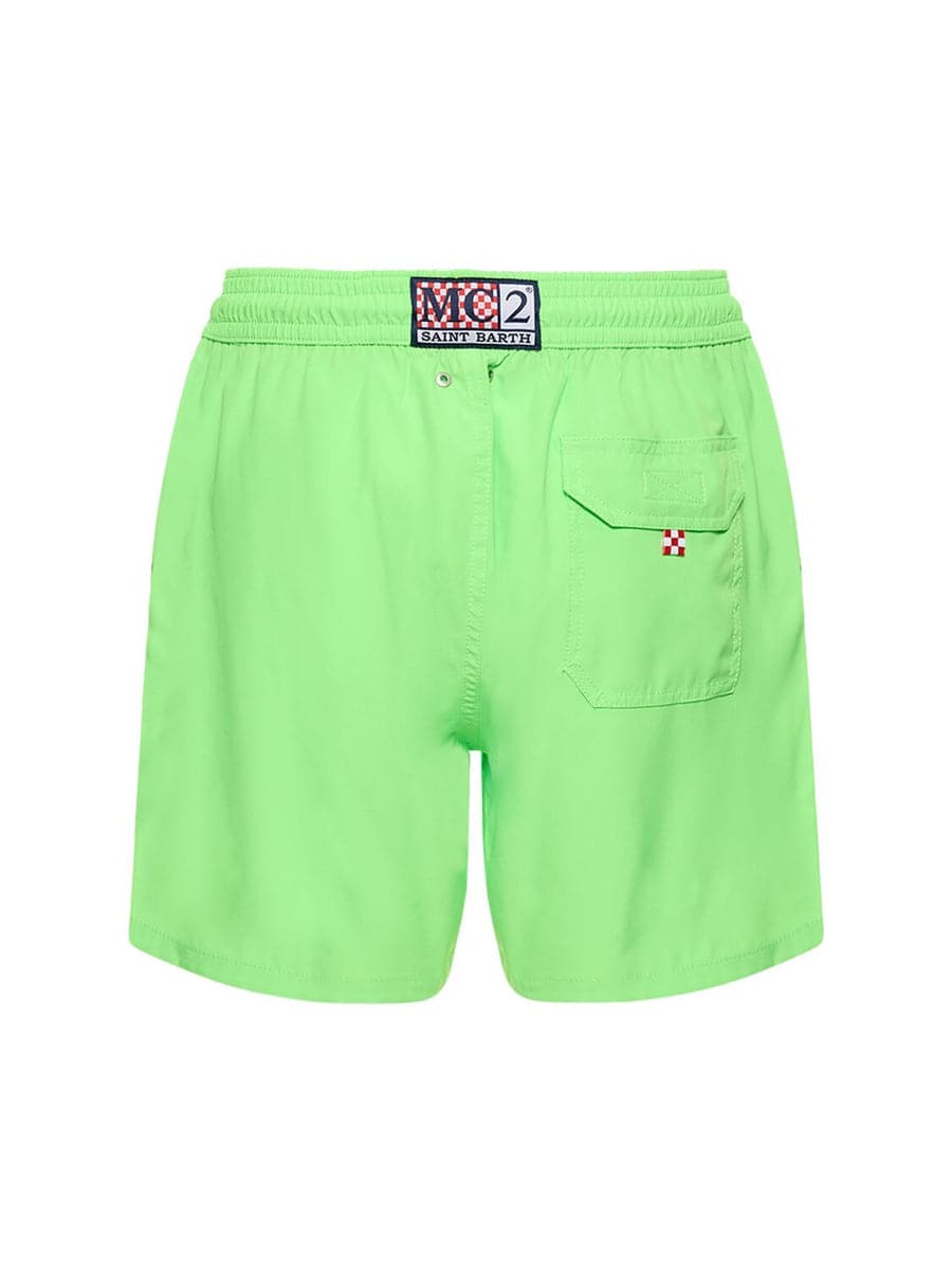 Shorts mare stretch con ricamo logo-Mc2 Saint Barth-Costumi da bagno-Vittorio Citro Boutique