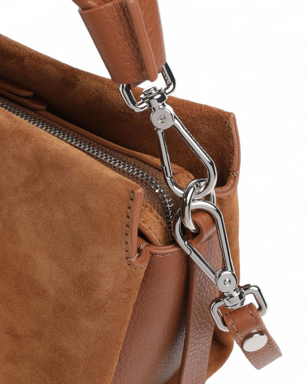 Borsa Boheme Suede Bimaterial Small-Coccinelle-Borse a spalla-Vittorio Citro Boutique