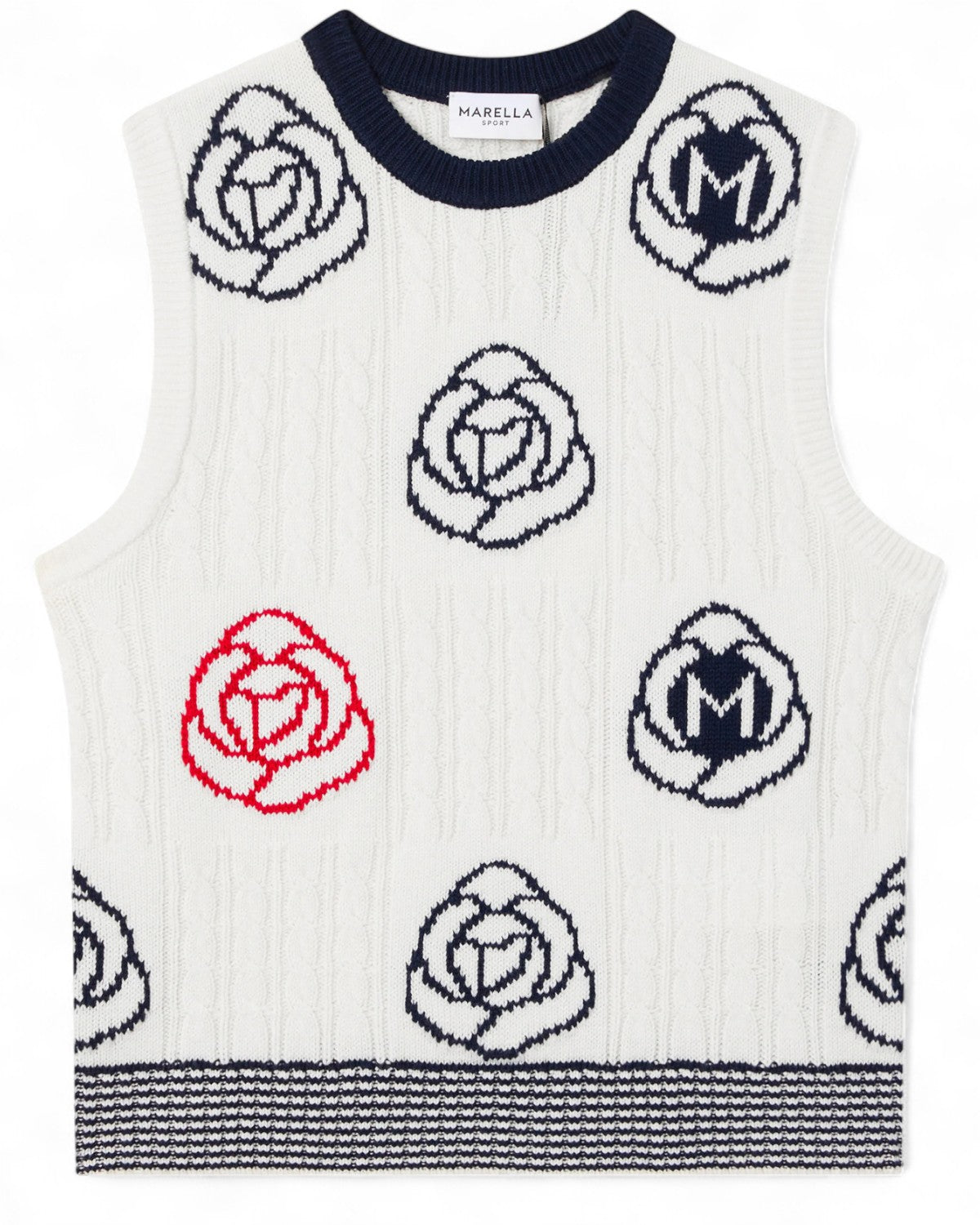 Smanicato Didimo in maglia di lana e cotone-Marella-Gilet-Vittorio Citro Boutique