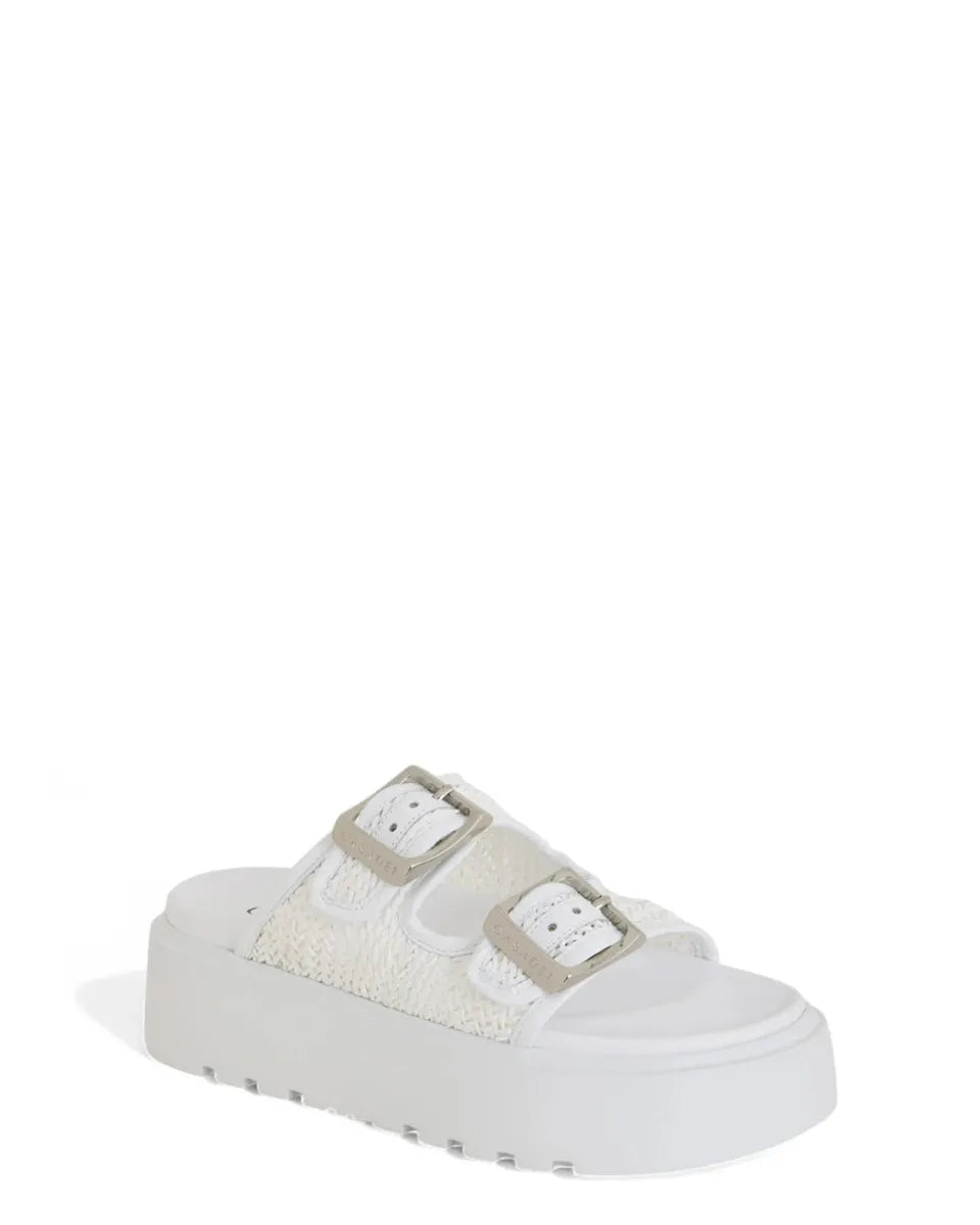 Birky Hanoi Bianche con Fasce XL e Platform 4 cm-Casadei-Sandali-Vittorio Citro Boutique