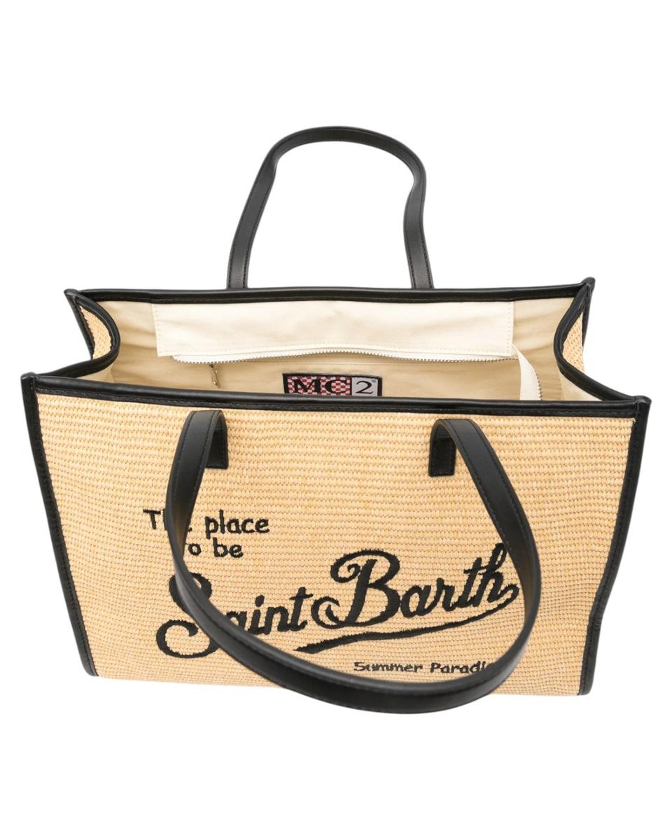 Borsa Vivian con Ricamo e Dettagli Intrecciati-Borse a spalla-Mc2 Saint Barth-Vittorio Citro Boutique