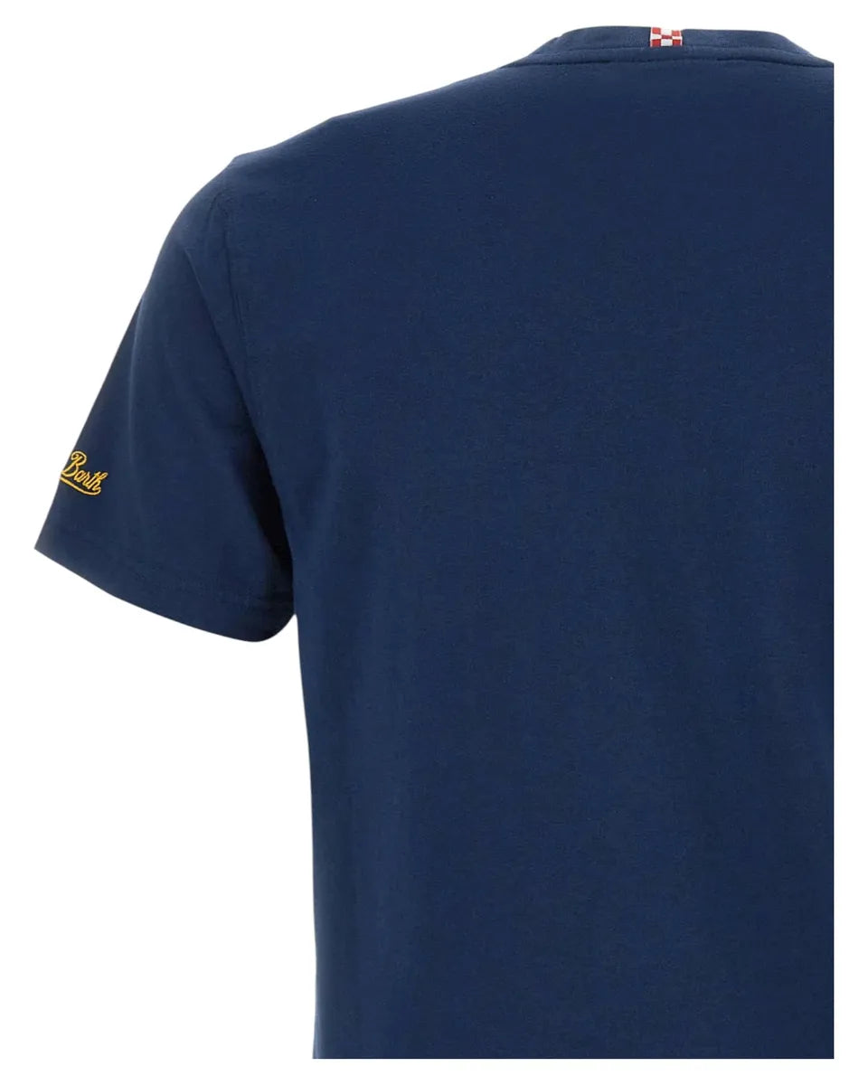 T-shirt uomo Portofino navy "Non solo Gin" con logo ricamato-Mc2 Saint Barth-T-shirt-Vittorio Citro Boutique
