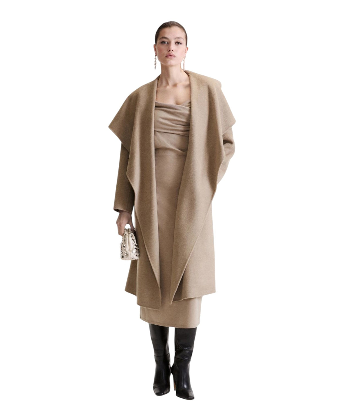 Cappotto in Lana Vergine Donna con Cintura Elegante