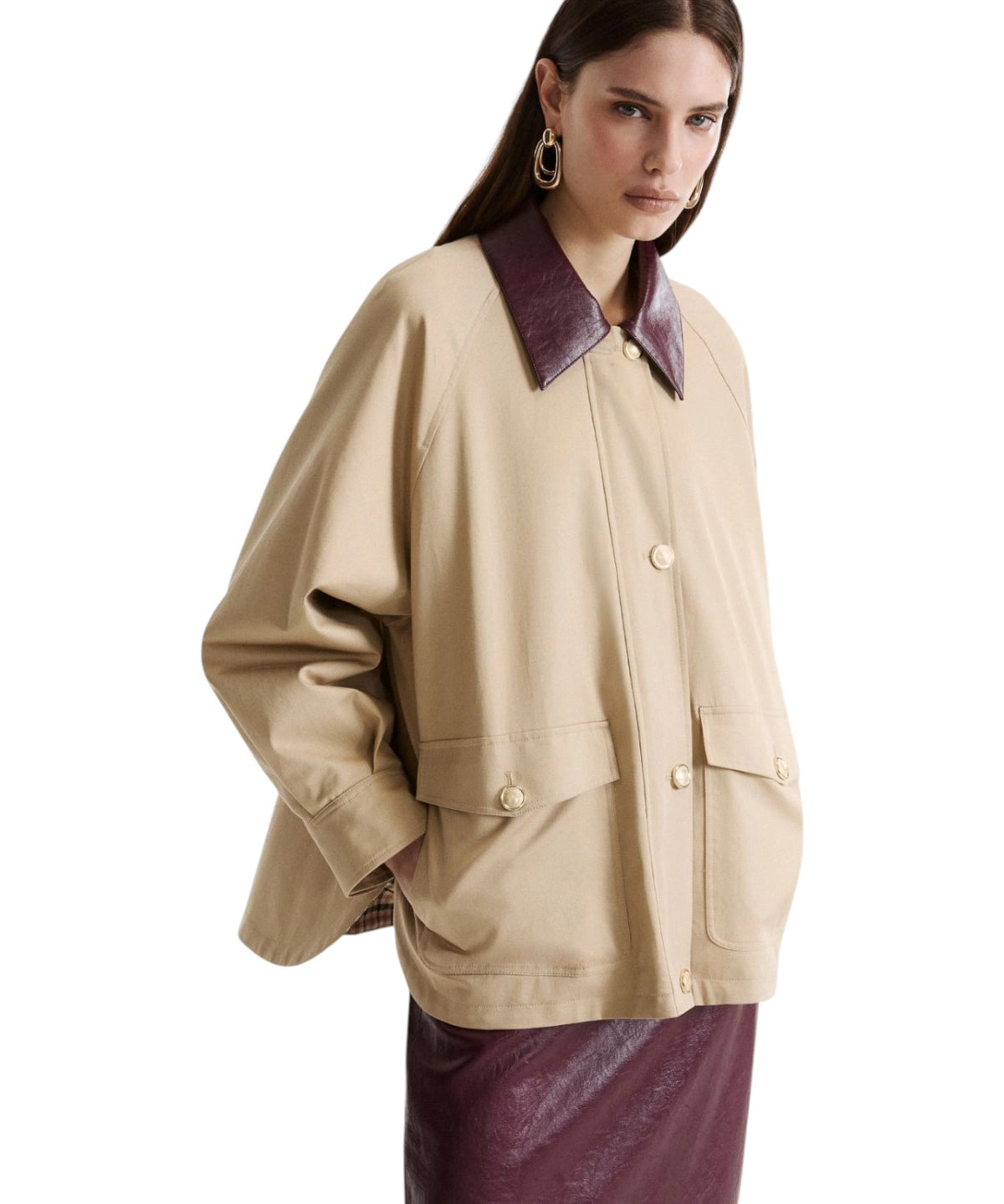 Giaccone Donna in Gabardina Stretch