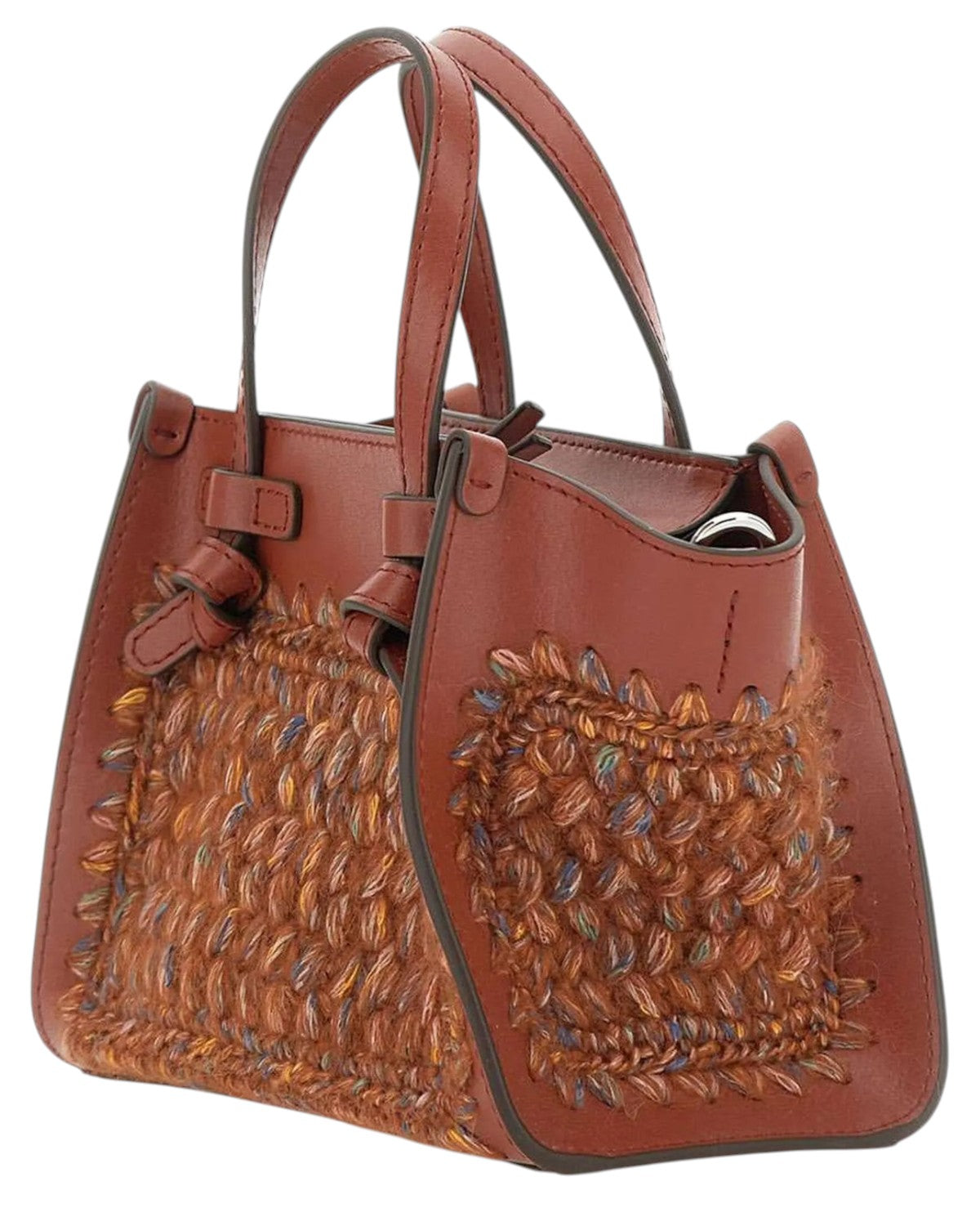 Borsa Miss Marcella in lana e pelle-Gianni Chiarini-Borse a mano-Vittorio Citro Boutique