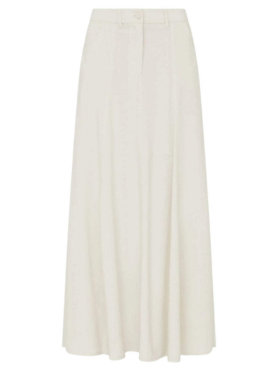 Gonna Lunga Selina in Misto Lino Stretch-Marella-Gonne-Vittorio Citro Boutique