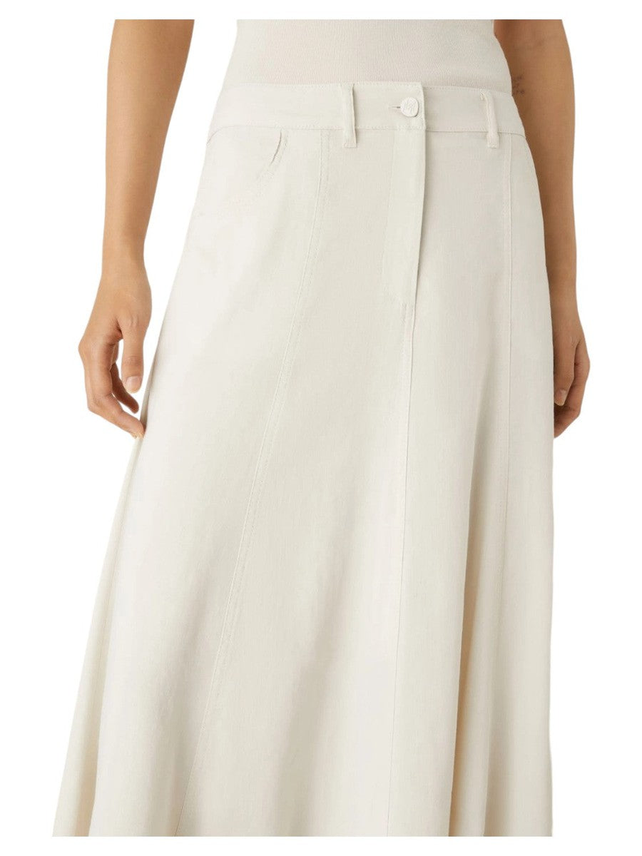 Gonna Lunga Selina in Misto Lino Stretch-Marella-Gonne-Vittorio Citro Boutique