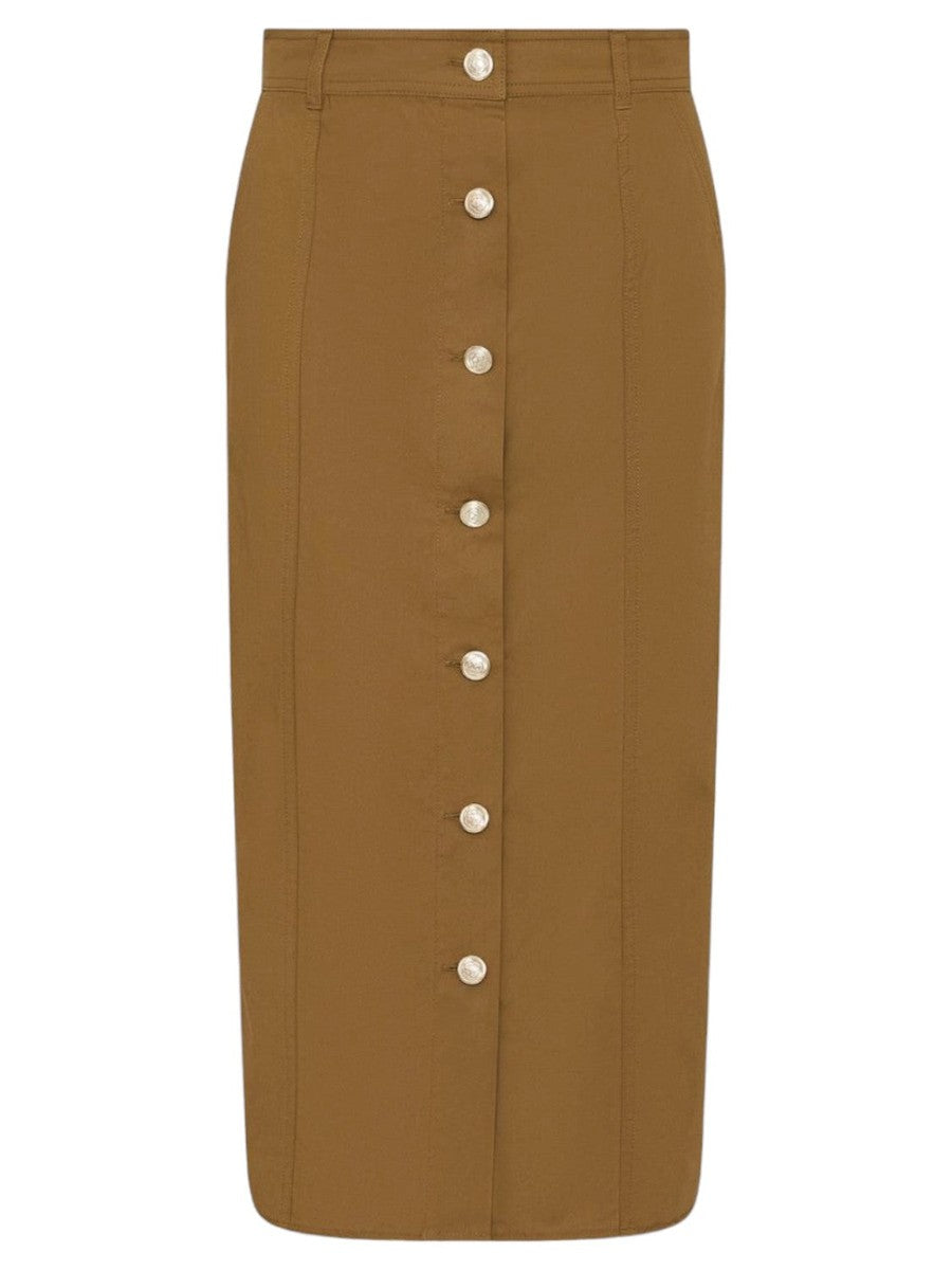 Gonna Nacre a Tubino in Popeline di Cotone Stretch-Marella-Gonne-Vittorio Citro Boutique