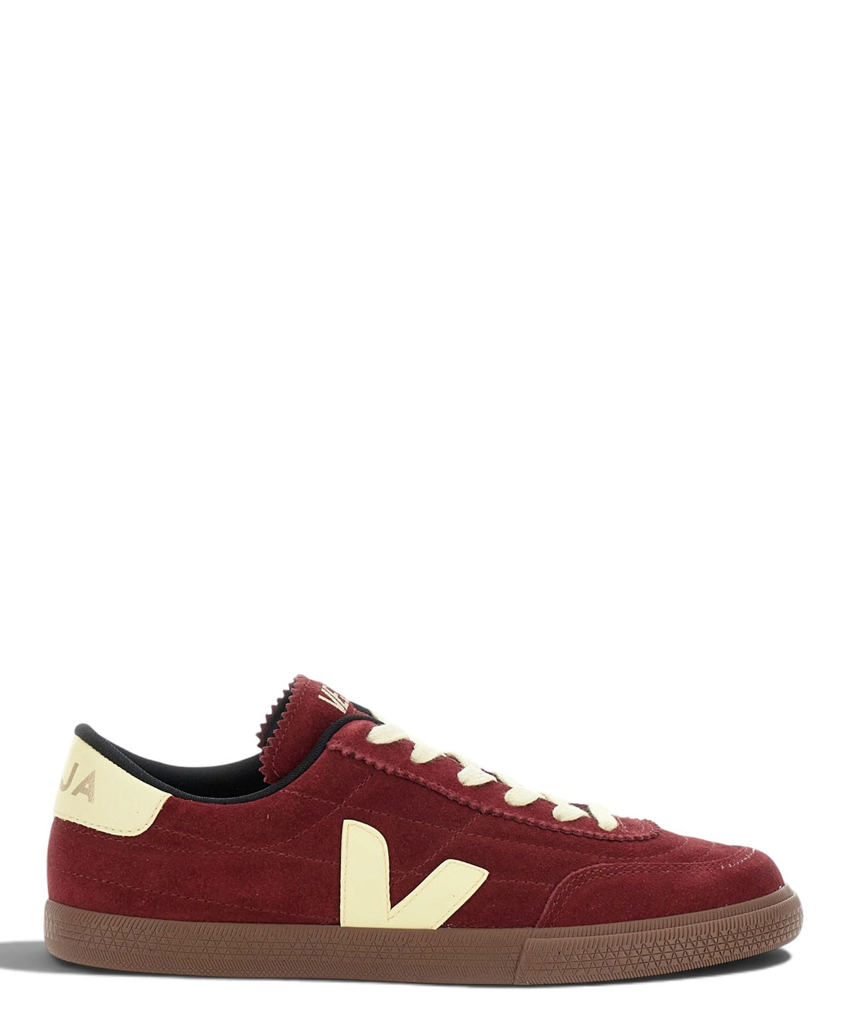 Baskets VEJA Panenka en daim grenat Sun Bark