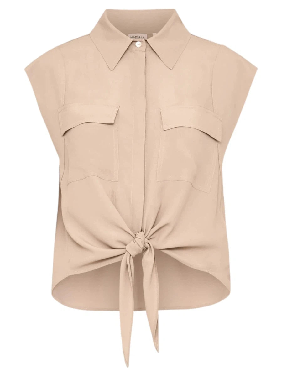 Camicia Fante in Crêpe con Nodo-Marella-Camicie-Vittorio Citro Boutique