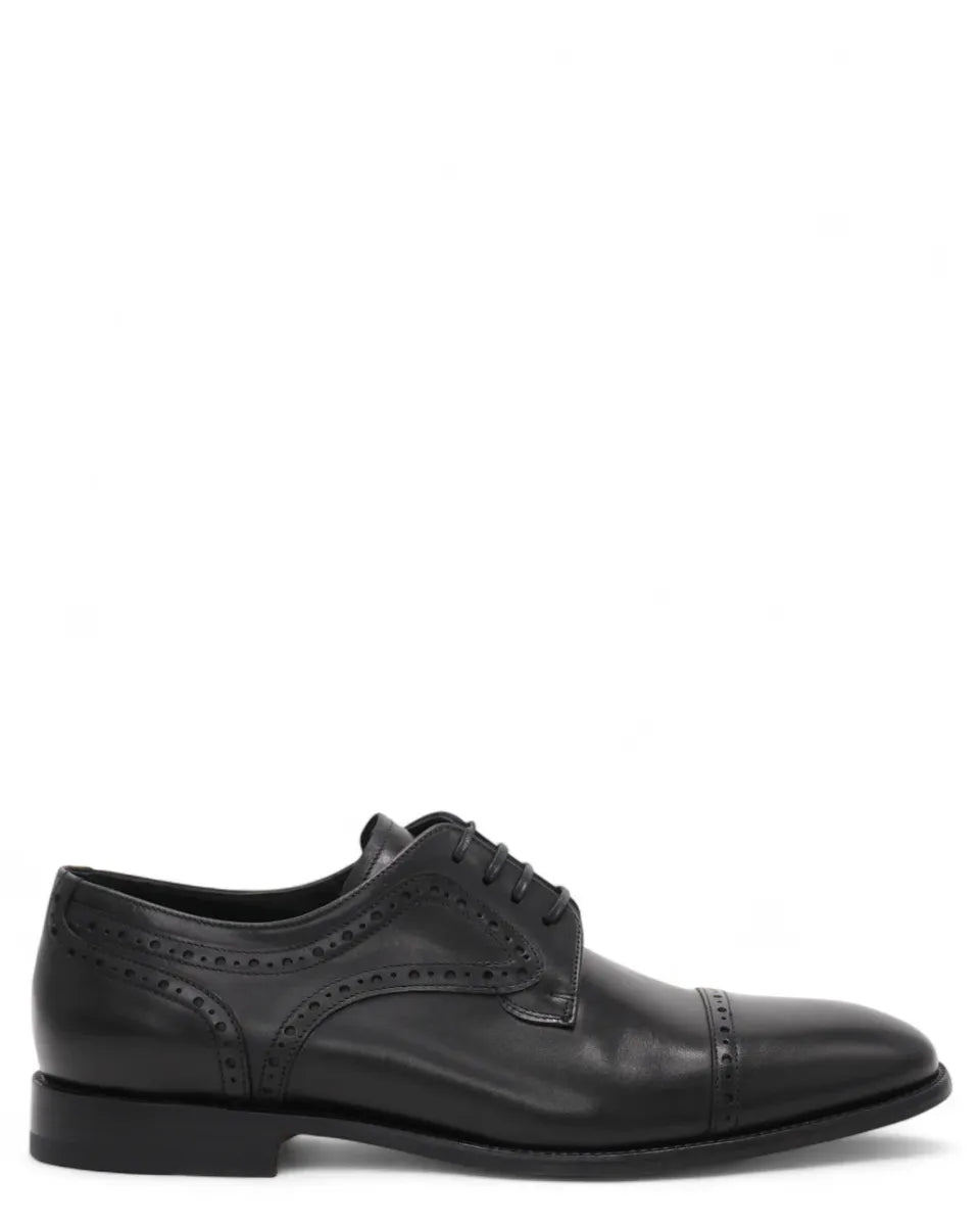 Scarpe Derby in Vitello Nero-Graziano Salvatelli-Stringate-Vittorio Citro Boutique