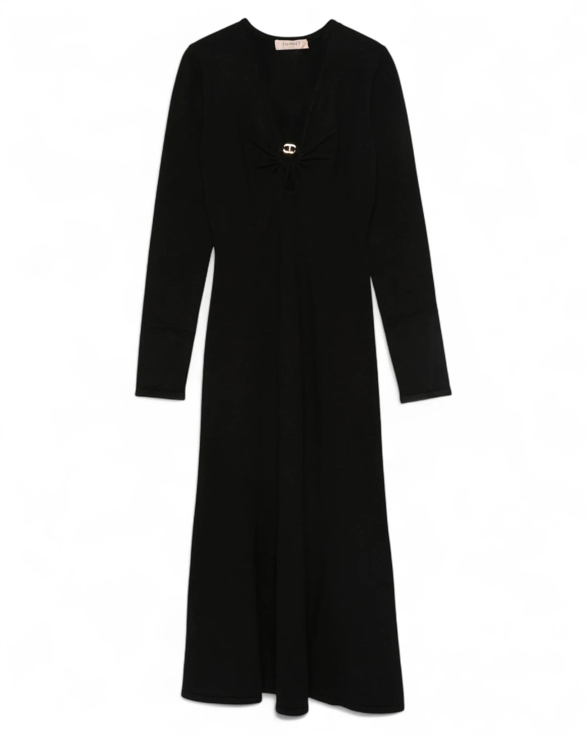 Abito Longuette in Maglia con Logo-Twinset-Abiti-Vittorio Citro Boutique