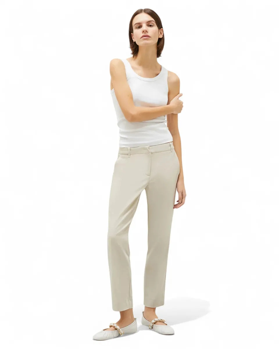 Pantalone in Cotone Stretch a Sigaretta-Marella-Pantaloni-Vittorio Citro Boutique