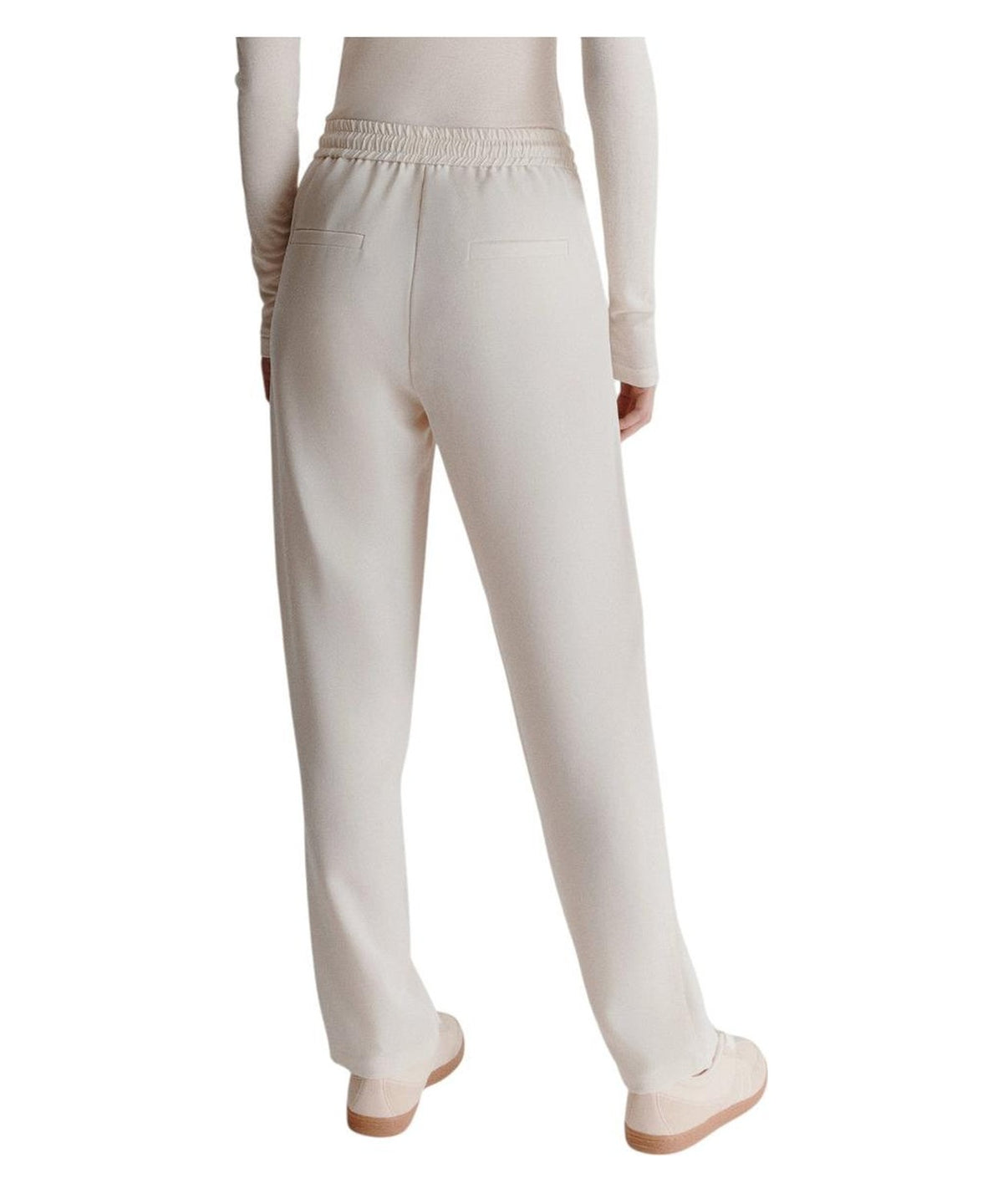 Jogger Fluidi in Triacetato con Coulisse in Seta-Marella-Pantaloni-Vittorio Citro Boutique