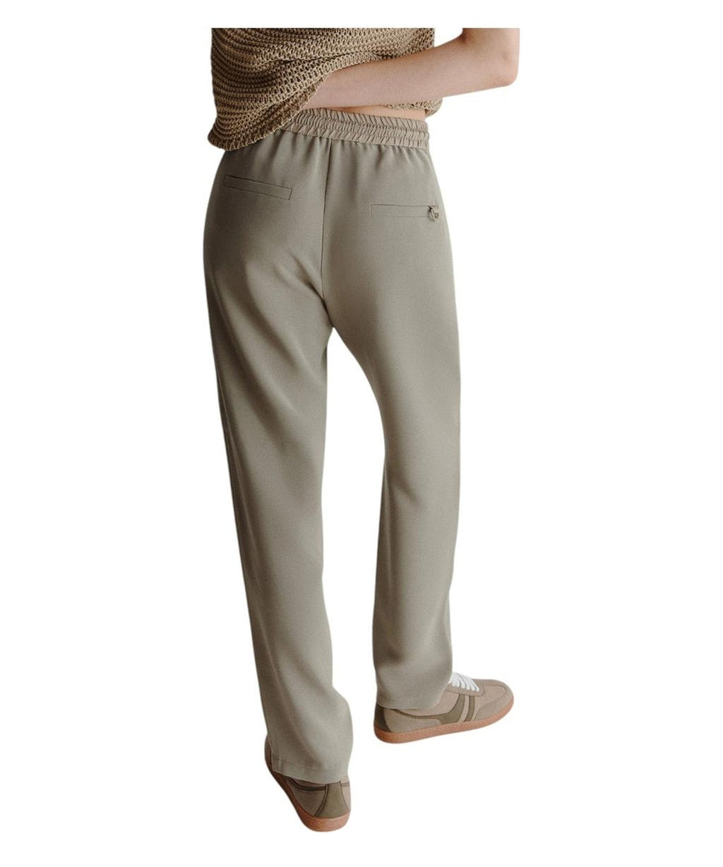 Jogger Fluidi in Triacetato con Coulisse in Seta-Marella-Pantaloni-Vittorio Citro Boutique